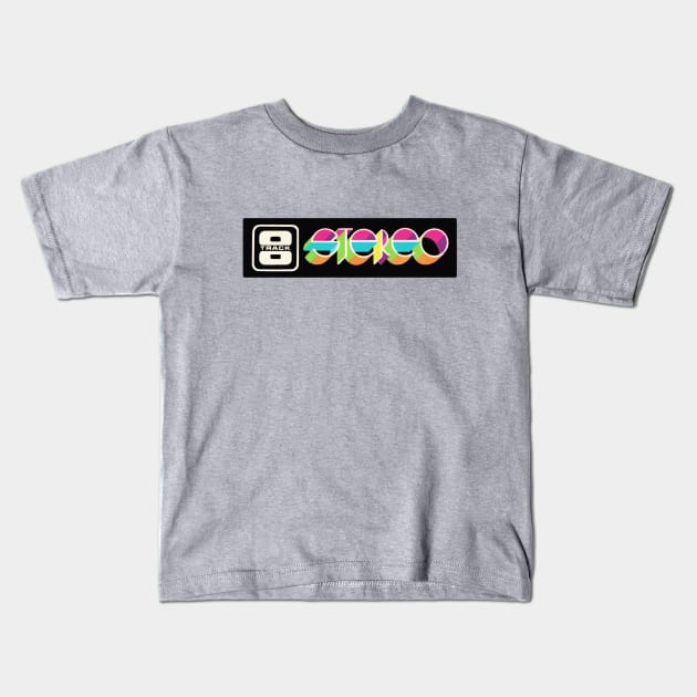 8 Track Stereo Kids T-Shirt by Midcenturydave